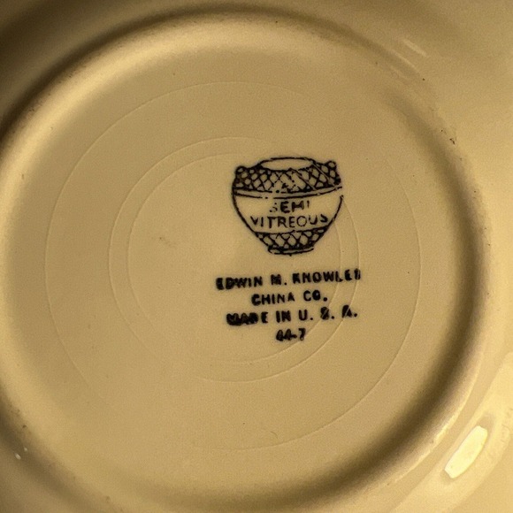 Edwin Knowles Semi Vitreous Sleeping Mexican Palm Tree 6" Saucer Plate - Picture 5 of 6